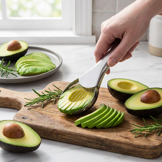 Avocado Slicer Knife slicing an avocado